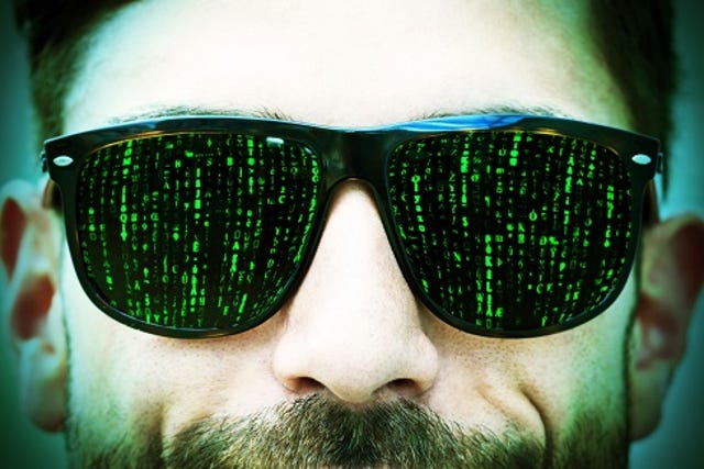 Matrix eyes via sunglasses