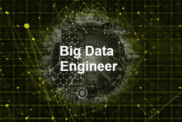 data science abstract with Big Data Engineer label